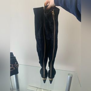 Stunning thigh high Rachel Zoe wedge boots